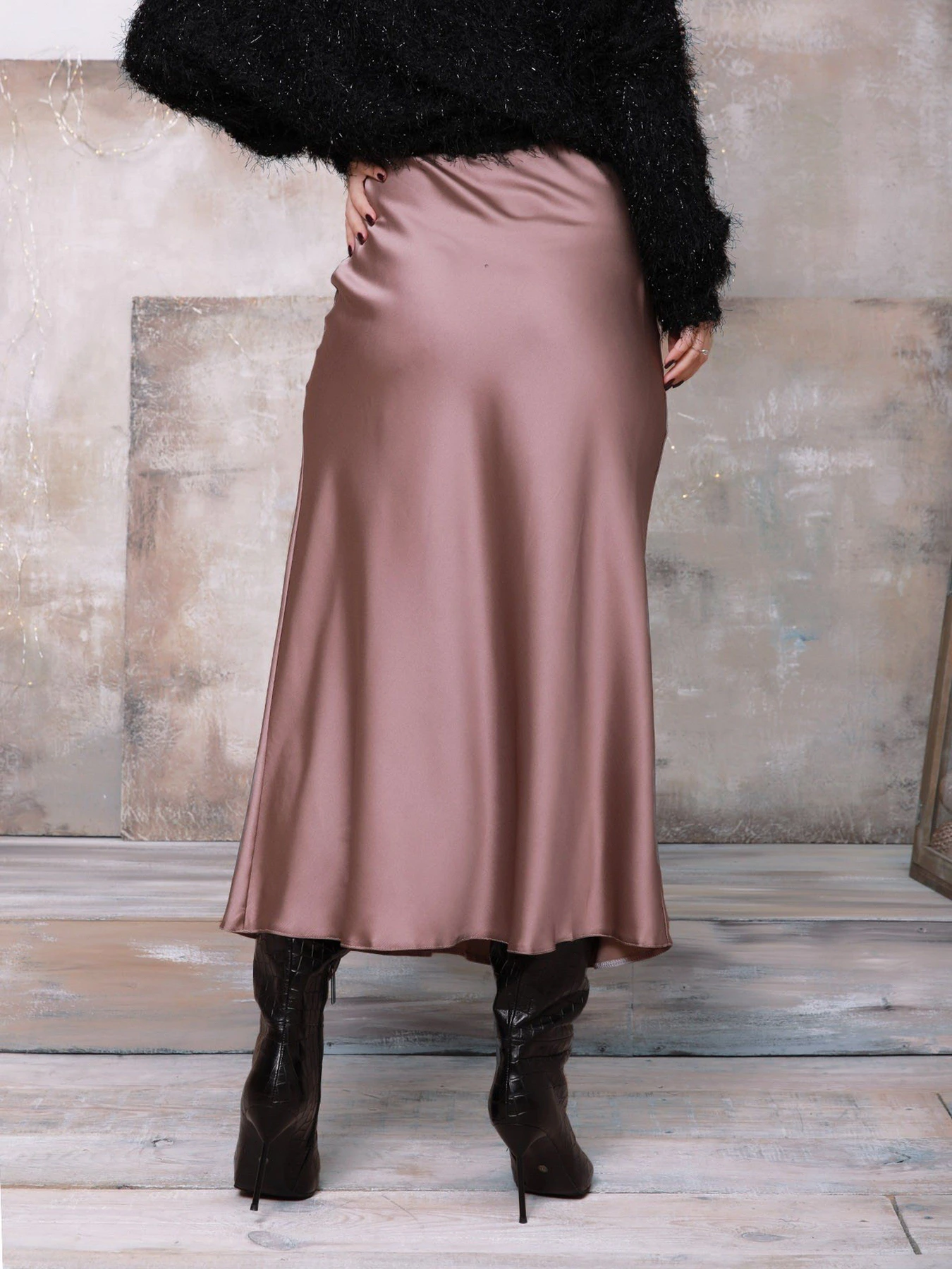 Юбки ISSA Plus модель 12355_darkbeige Юбки ISSA Plus модель 12355_darkbeige Фото