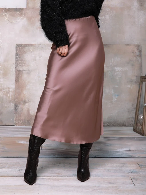 Спідниці ISSA Plus модель 12355_darkbeige Фото