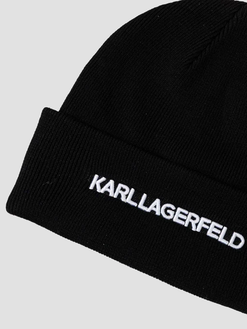 Karl Lagerfeld Шапка колір чорний фото 2