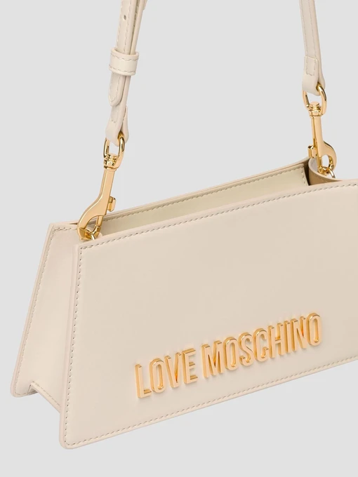 Moschino Шолдер бег колір білий фото 3