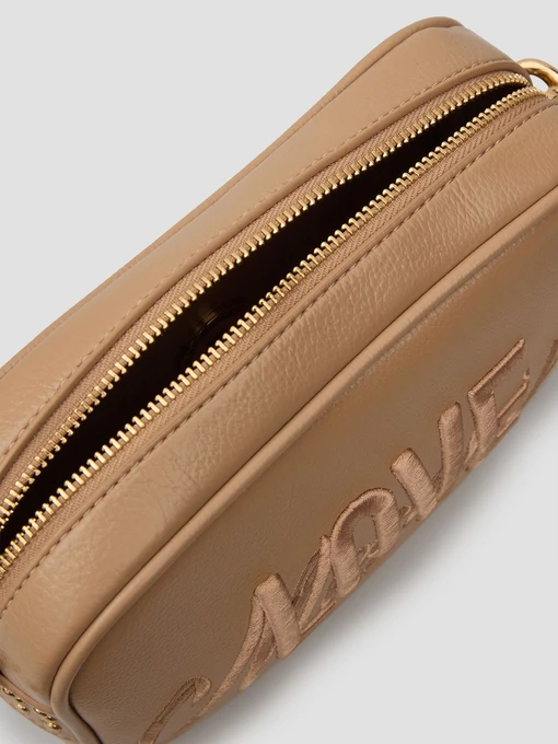Moschino Крос-боді колір бежевий фото 3