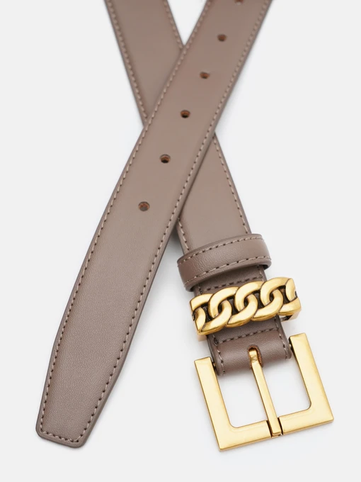 Borsa Leather Ремінь колір тауп фото 2