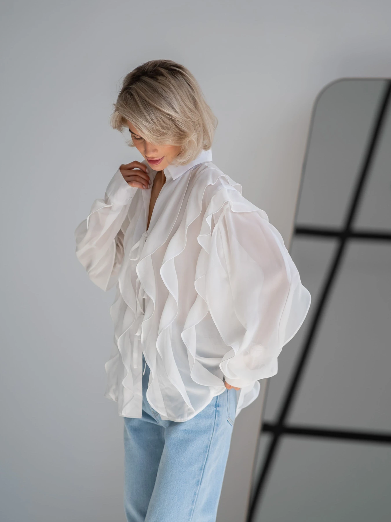 Сорочки Emmelie Delage MERINGUE модель o_BLMER-02 Фото