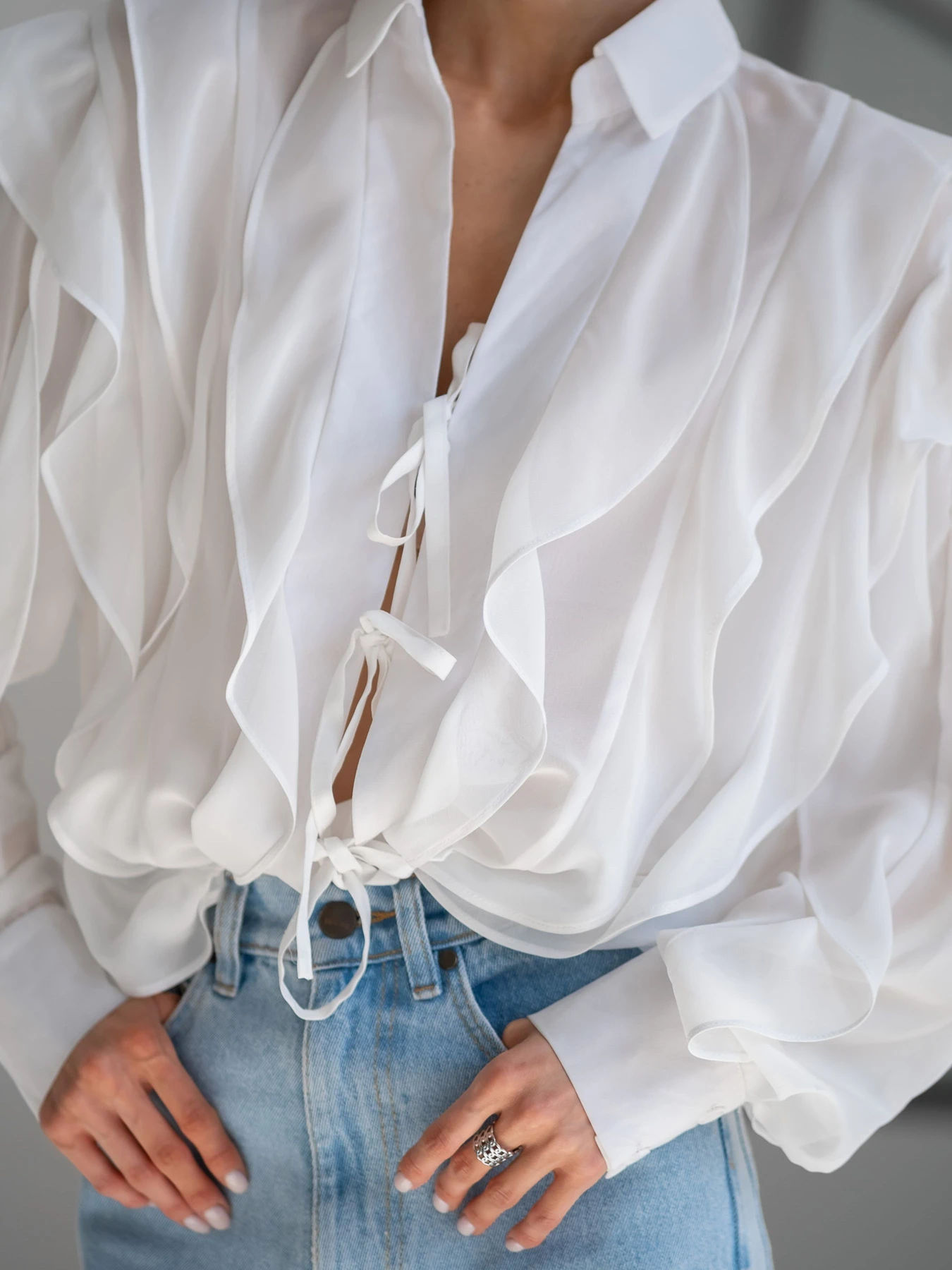 Сорочки Emmelie Delage MERINGUE модель o_BLMER-02 Фото