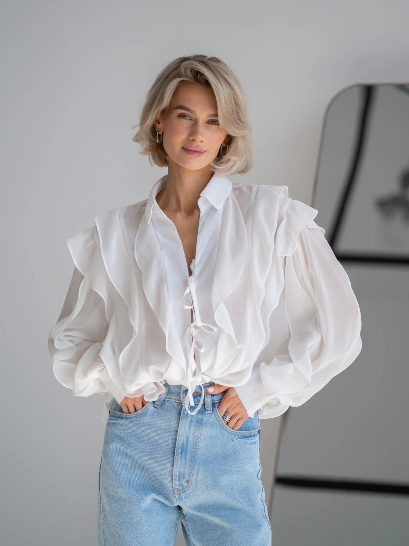 Сорочки Emmelie Delage MERINGUE модель o_BLMER-02 Фото