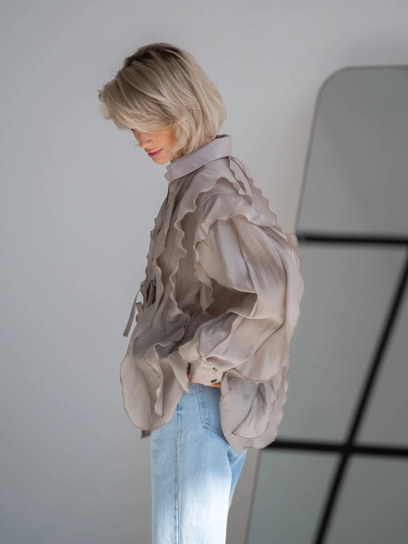 Сорочки Emmelie Delage MERINGUE модель o_BLMER-03 Фото