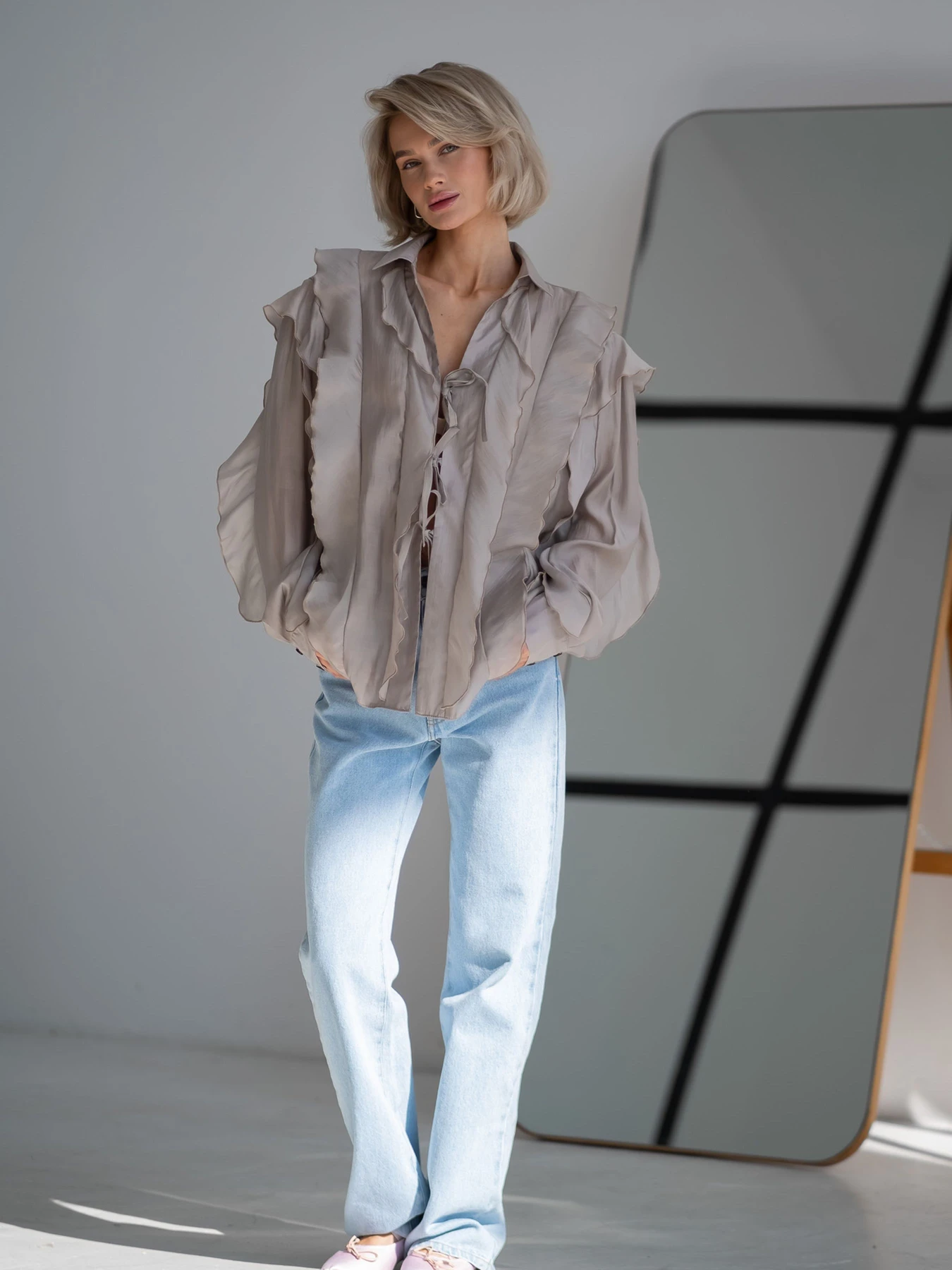Сорочки Emmelie Delage MERINGUE модель o_BLMER-03 Фото