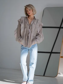 Сорочки Emmelie Delage MERINGUE модель o_BLMER-03 Фото