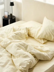 Наволочка "Сицилійський ранок" з вареного сатину ванільна MBM HOME модель BL-P-19 VANILLA Фото