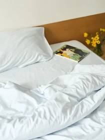 Наволочка "Крига під сонцем" з вареного сатину світло-блакитна MBM HOME модель BL-P-21 ARCTIC WATER Фото