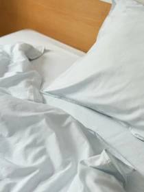 Простирадло "Крига під сонцем" з вареного сатину світло-блакитне MBM HOME модель BL-FS-54/55 ARCTIC WATER Фото