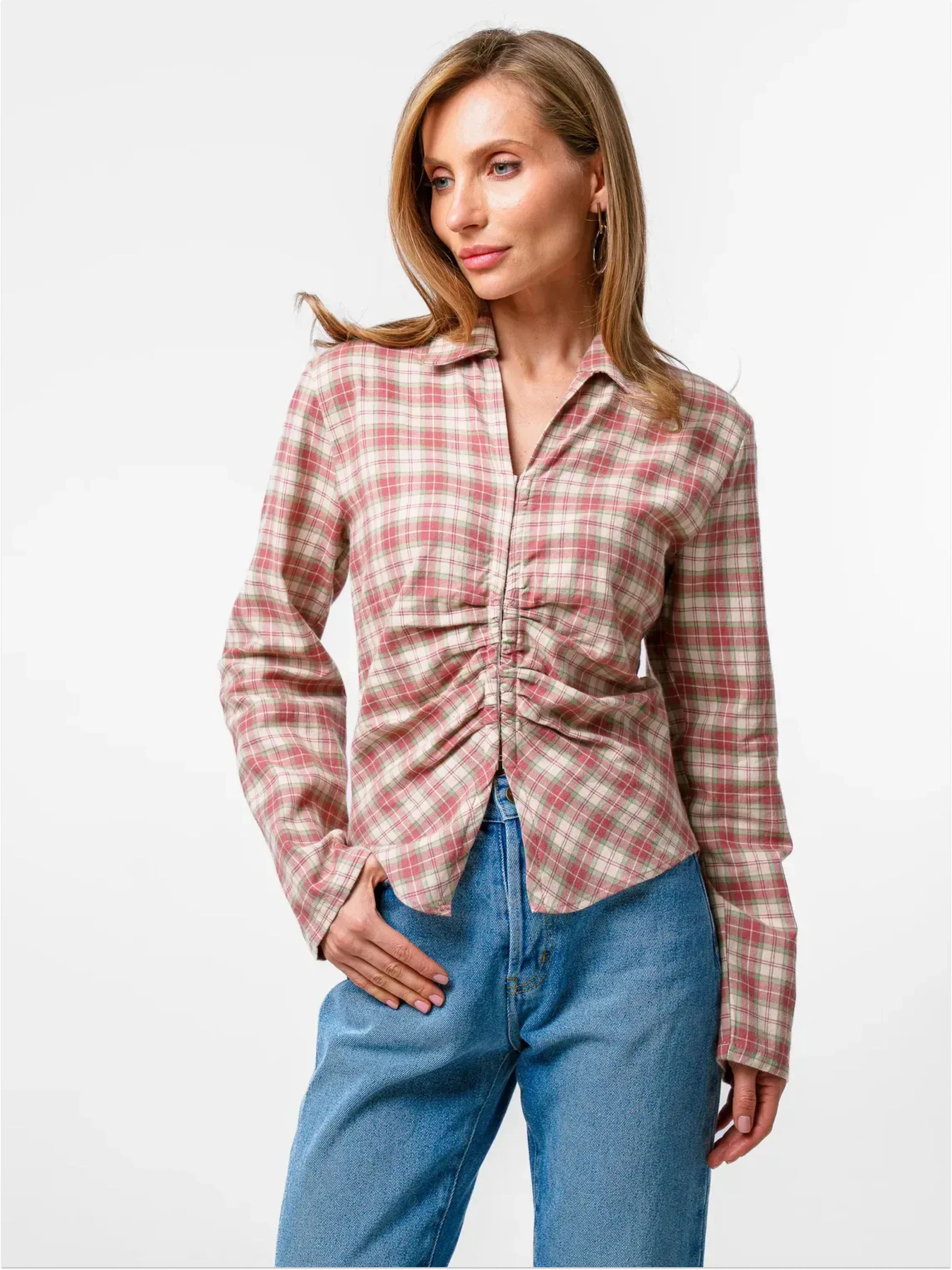Бавовняна Жіноча Сорочка в клітинку Emmelie Delage LOOM