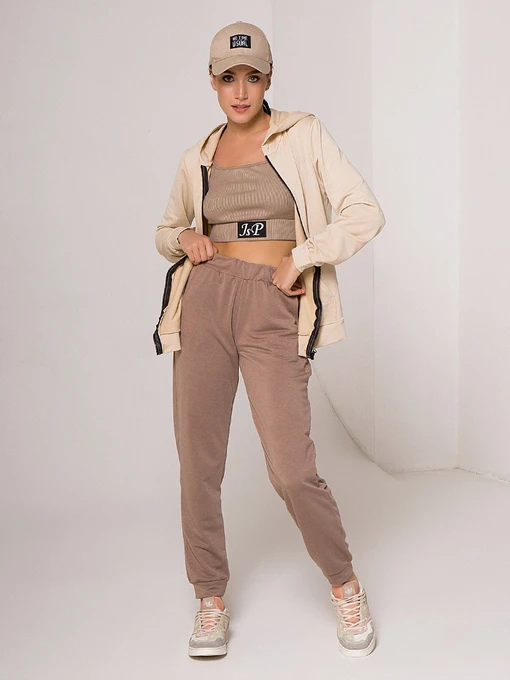 Костюми ISSA Plus модель 13103B_brownbeige Фото