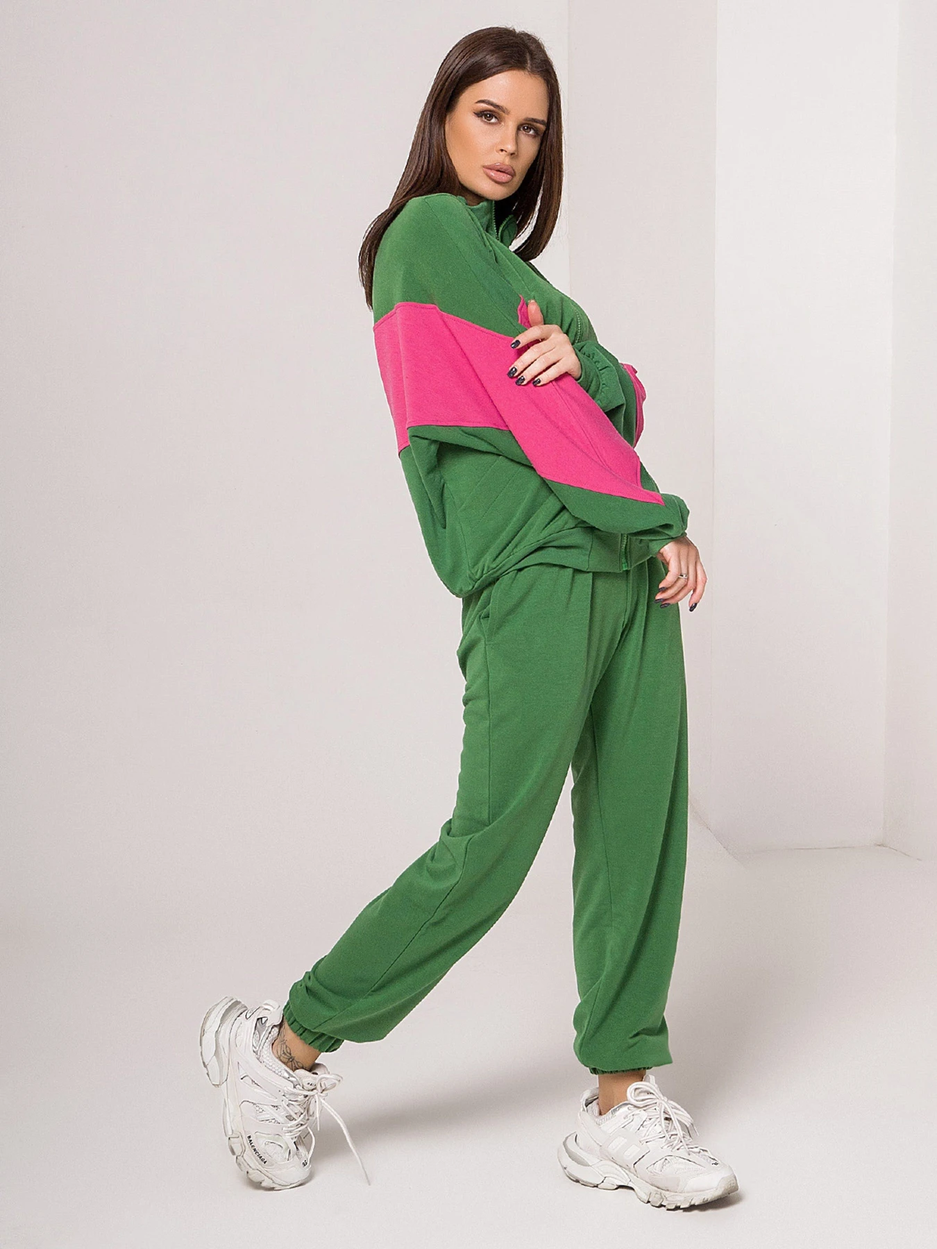 Костюми ISSA Plus модель 13135_green Костюми ISSA Plus модель 13135_green Фото