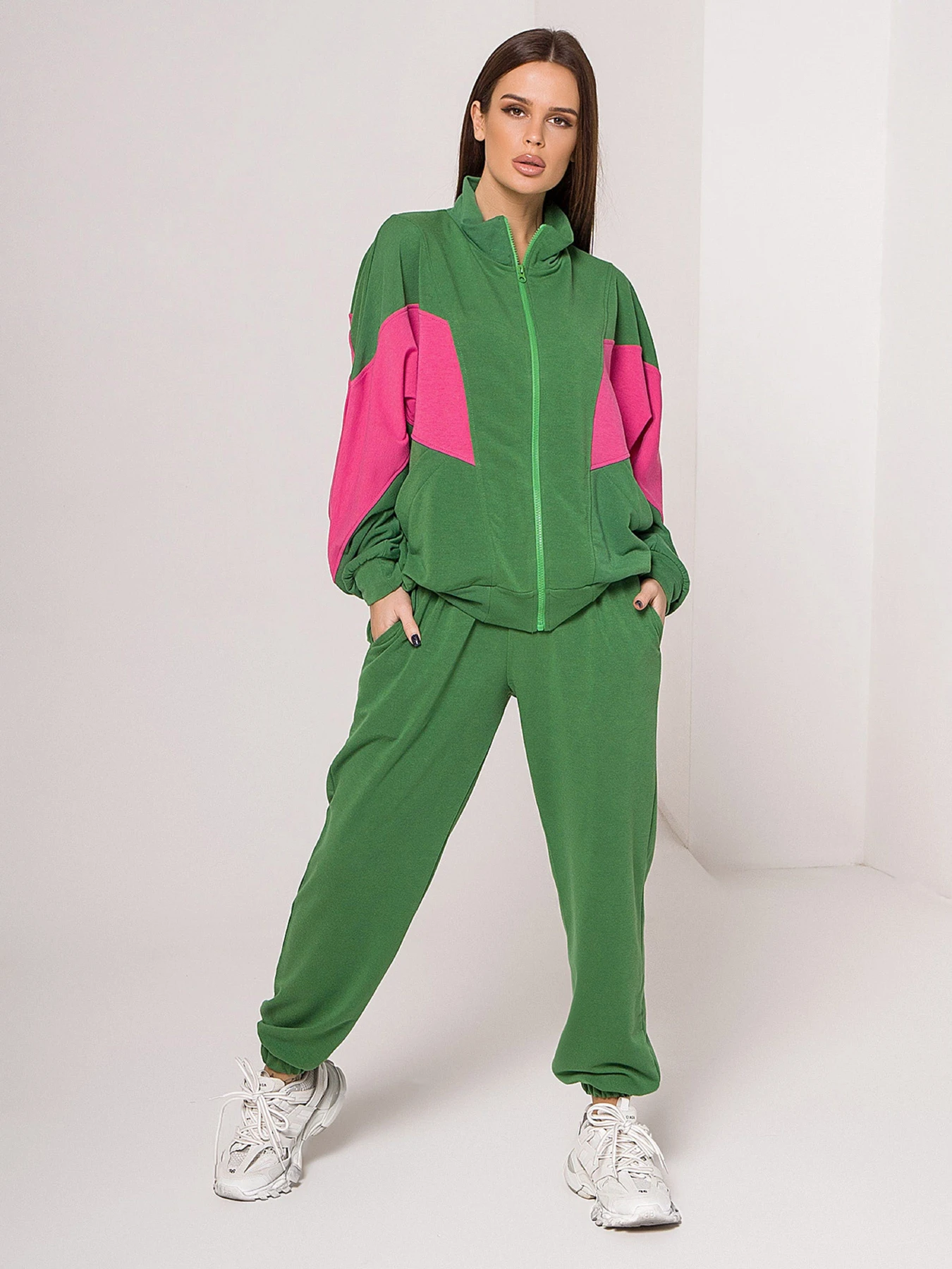 Костюми ISSA Plus модель 13135_green Костюми ISSA Plus модель 13135_green Фото