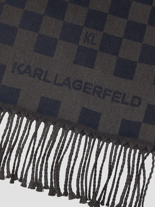 Karl Lagerfeld Шарф колір темно-синій фото 3