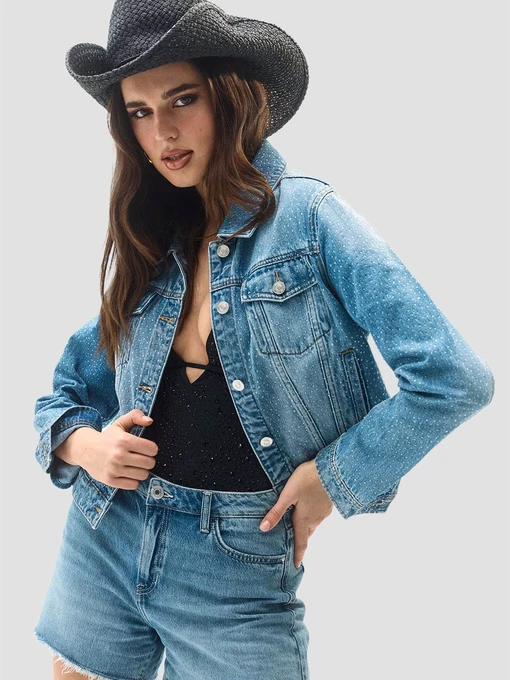 Бавовняні Жіночі Джинсові шорти GUESS фото 2