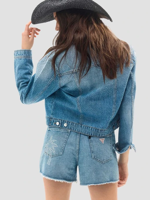 Бавовняні Жіночі Джинсові шорти GUESS фото 3