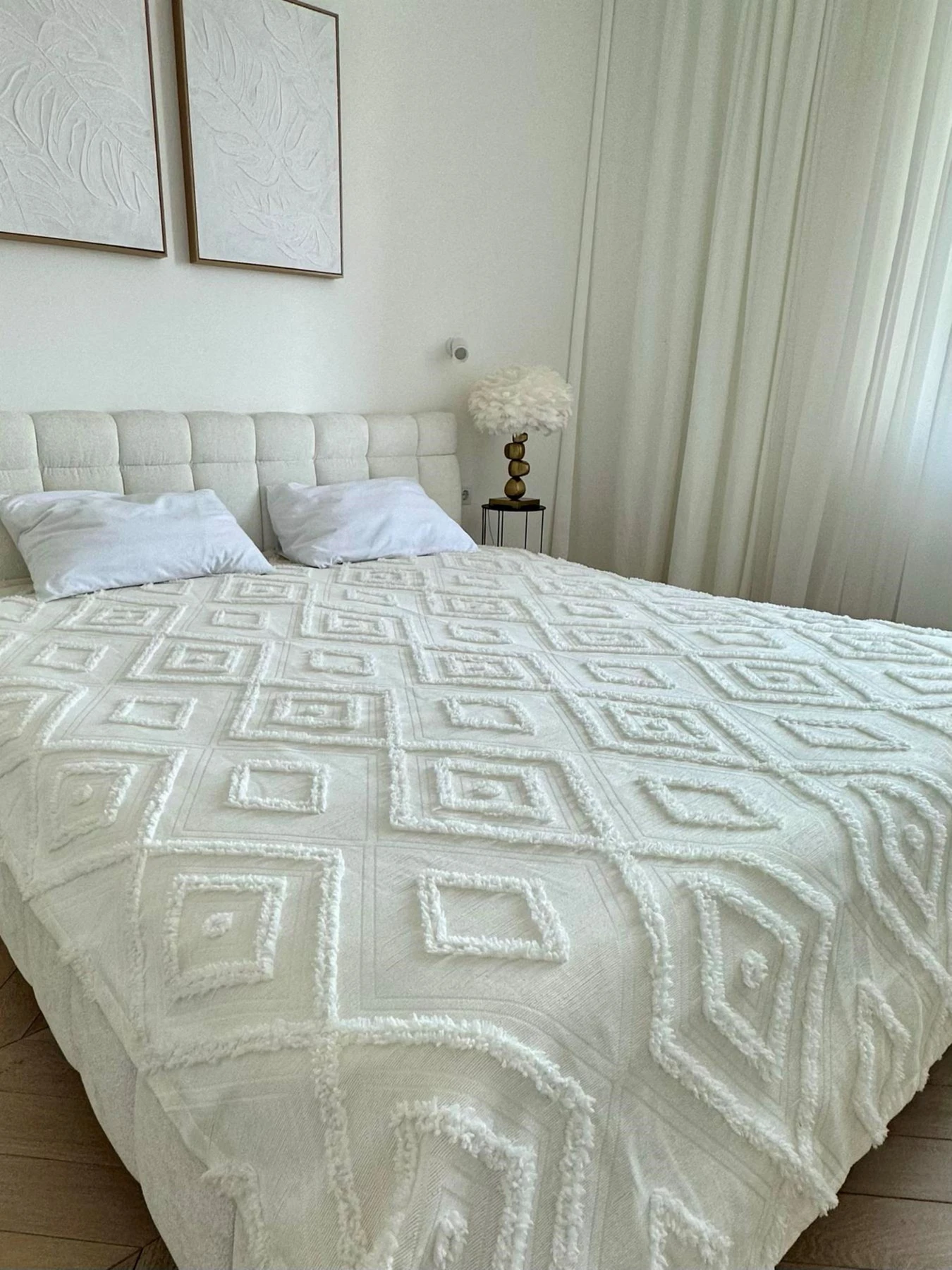 Покрывало «Diamond Nordic» молочный Cosy модель DN180200M Покрывало «Diamond Nordic» молочный Cosy модель DN180200M Фото