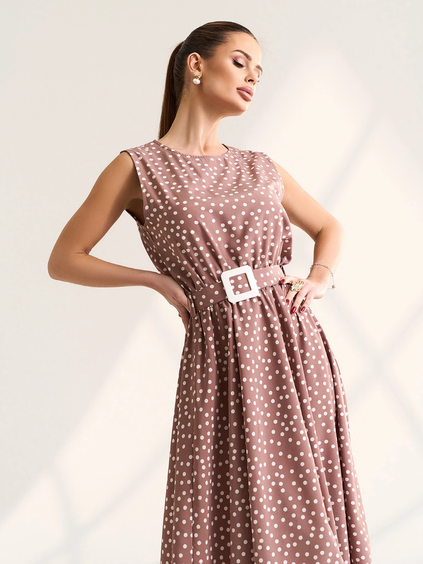Платья ISSA Plus модель 15641_коричневый Платья ISSA Plus модель 15641_коричневый Фото