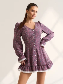 Платья ISSA Plus модель 15627_мультиколор Фото