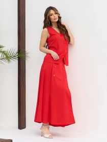 Костюми ISSA Plus модель 15663_красный Фото