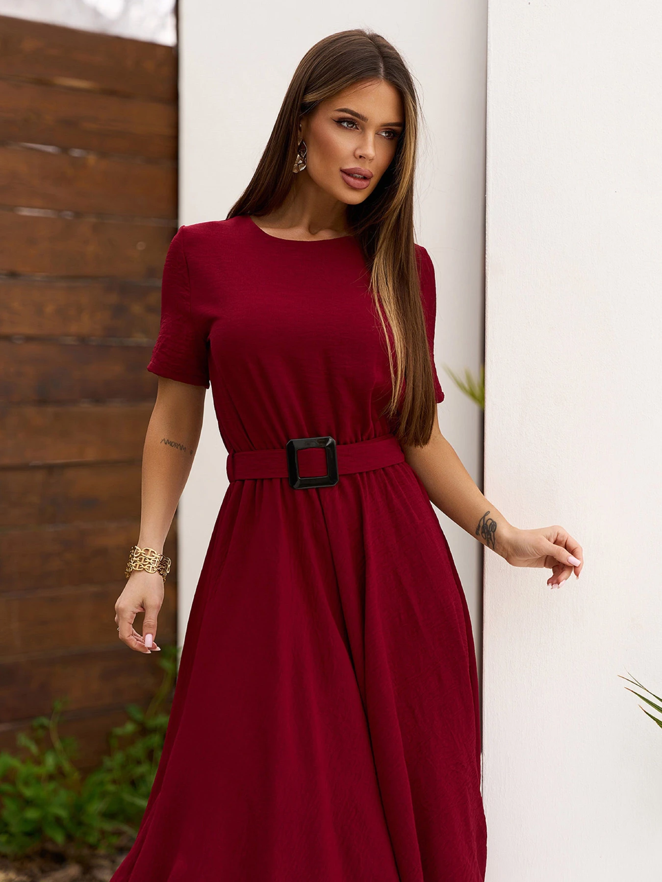 Сукні ISSA Plus модель 15695_бордовый Сукні ISSA Plus модель 15695_бордовый Фото