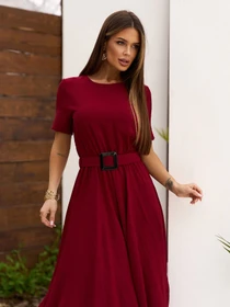 Сукні ISSA Plus модель 15695_бордовый Фото