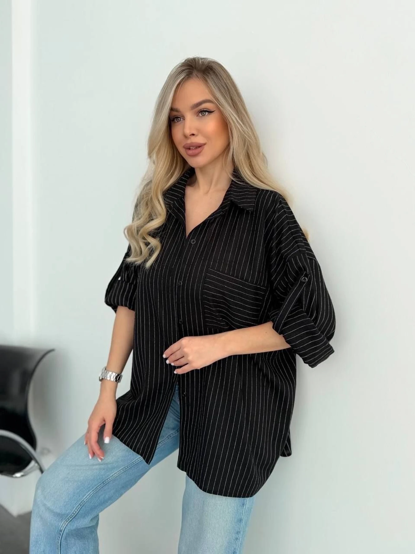 Рубашки Uaclothes модель like18495-chernj Рубашки Uaclothes модель like18495-chernj Фото