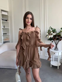 Комбинезоны Uaclothes модель like18425-kofejnij Фото