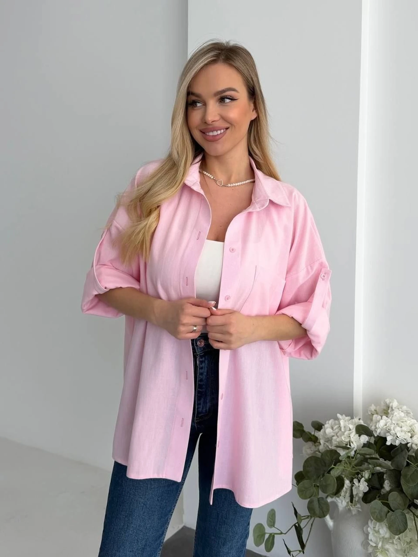 Рубашки Uaclothes модель like18418-rozovj Рубашки Uaclothes модель like18418-rozovj Фото