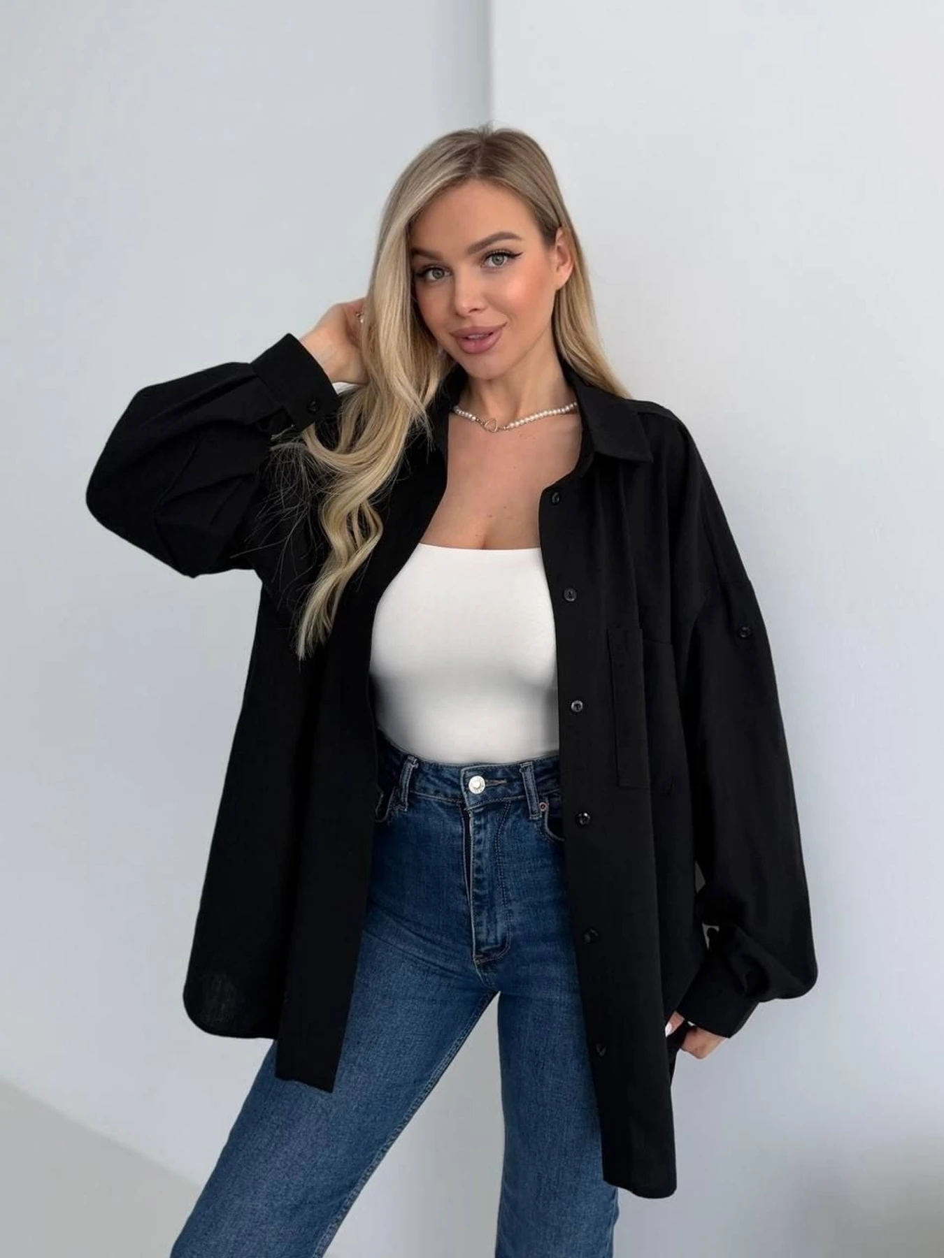 Рубашки Uaclothes модель like18418-chernj Рубашки Uaclothes модель like18418-chernj Фото