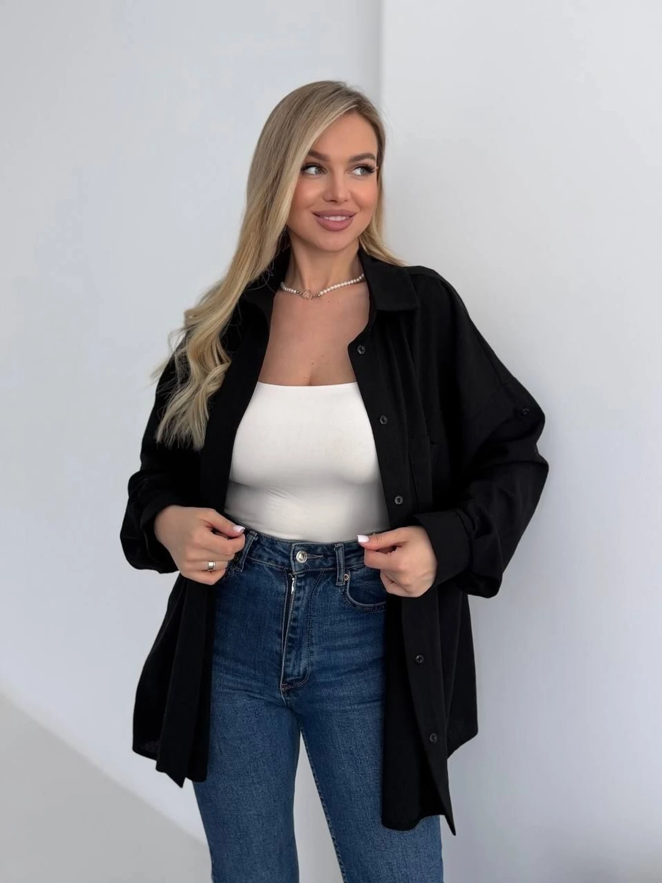 Рубашки Uaclothes модель like18418-chernj Рубашки Uaclothes модель like18418-chernj Фото