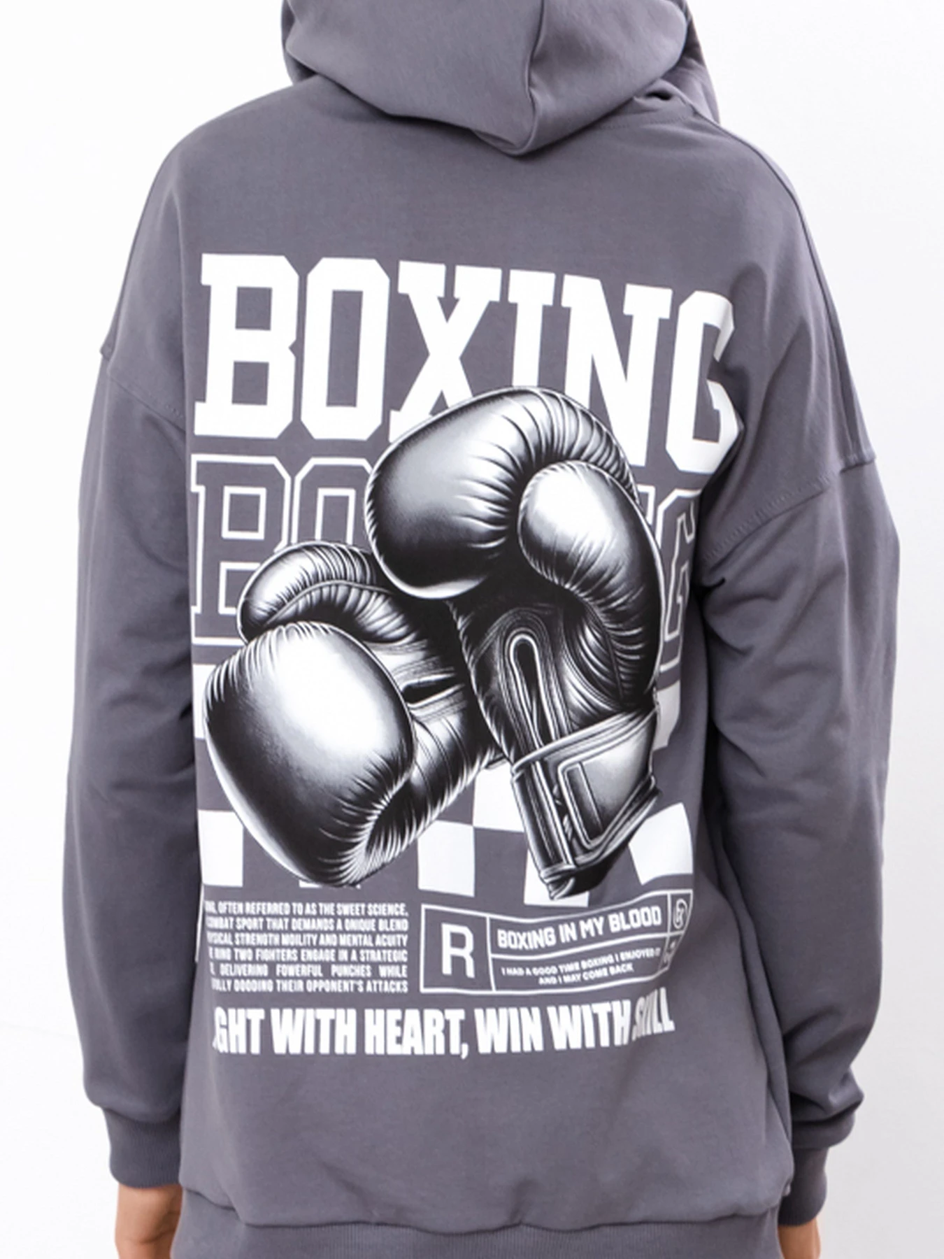 Худи и свитшоты Носи своє модель 6395-057-33-1-temnij-graft-boxing Фото