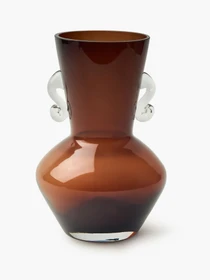 Ваза стеклянная "Дафна" темно-янтарная MBM HOME модель VB-08 DARK AMBER Фото