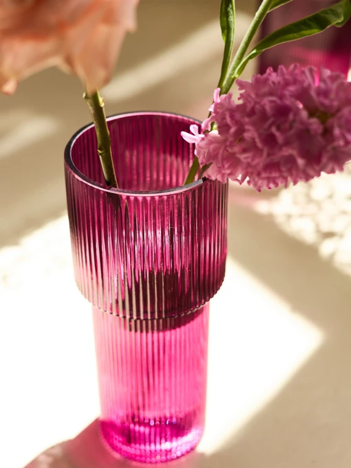 Ваза скляна "Футуризм" фіолетова MBM HOME модель VB-10 PURPLE Фото