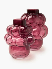 Ваза стеклянная "Гранат" бордовая MBM HOME модель VB-13 BURGUNDY Фото