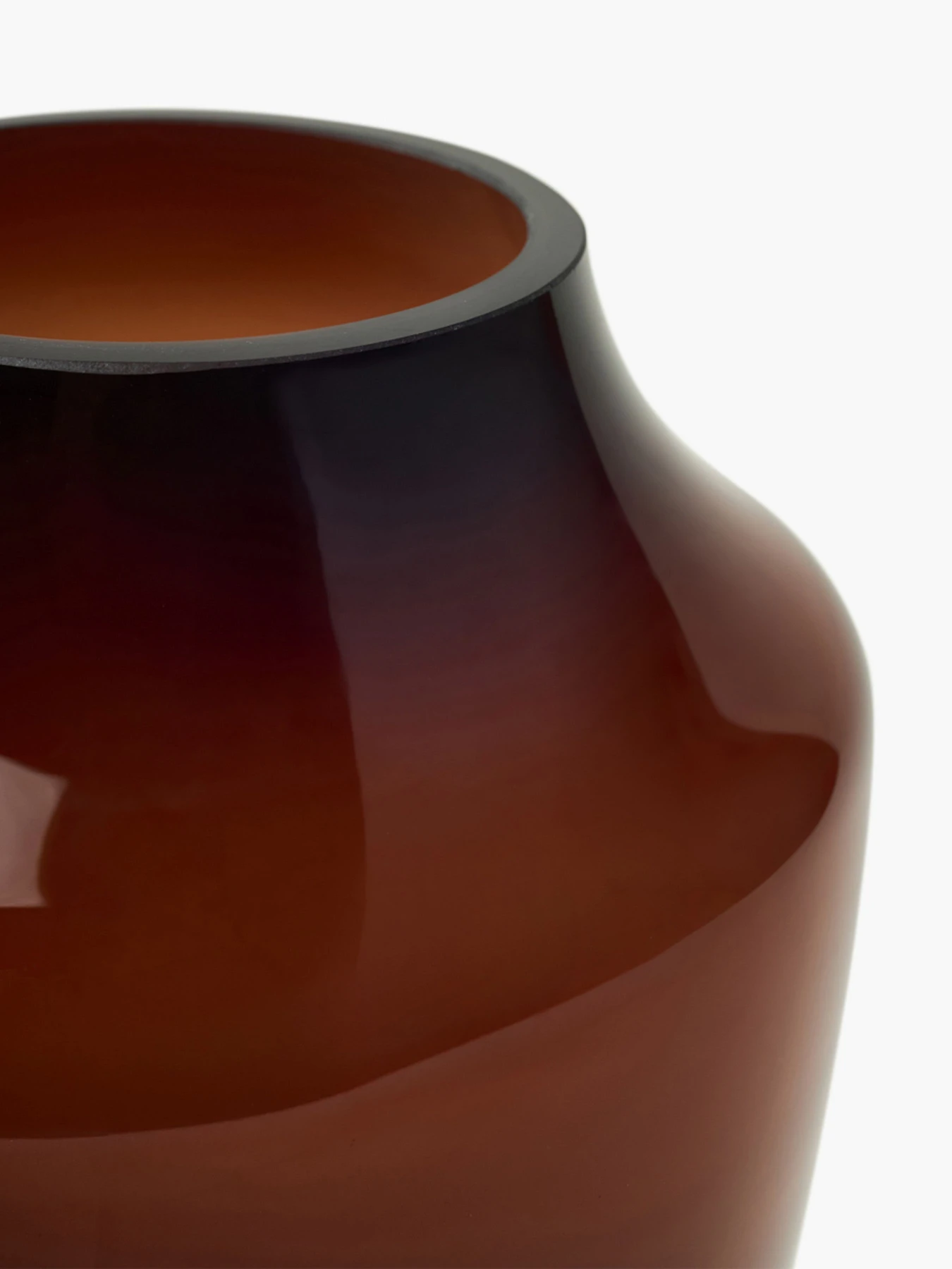 Ваза стеклянная "Эллада" темно-янтарная MBM HOME модель VB-06 DARK AMBER Фото