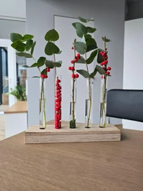 Підставка ваза для квітів зі скляними колбами ручної роботи Botte модель V5 Фото