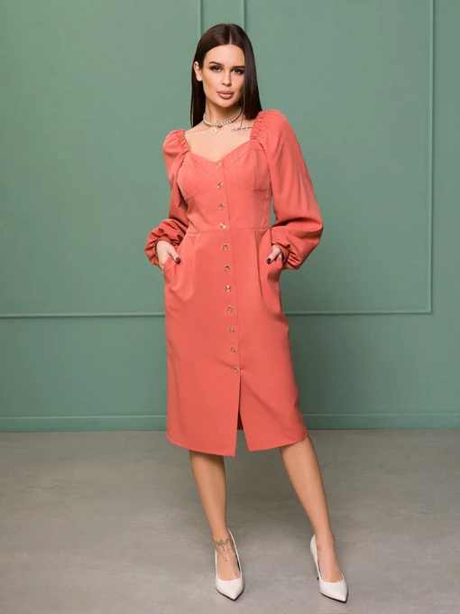 Сукні ISSA Plus модель SA-377_terracotta Фото