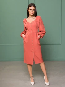 Сукні ISSA Plus модель SA-377_terracotta Фото