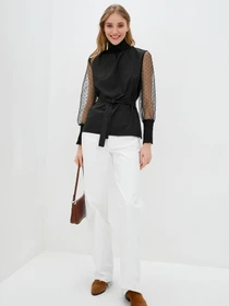 Сорочки ISSA Plus модель SA-105_black Фото