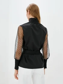 Сорочки ISSA Plus модель SA-105_black Фото