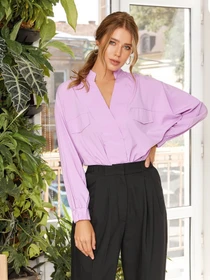 Сорочки ISSA Plus модель 12830_lilac Фото