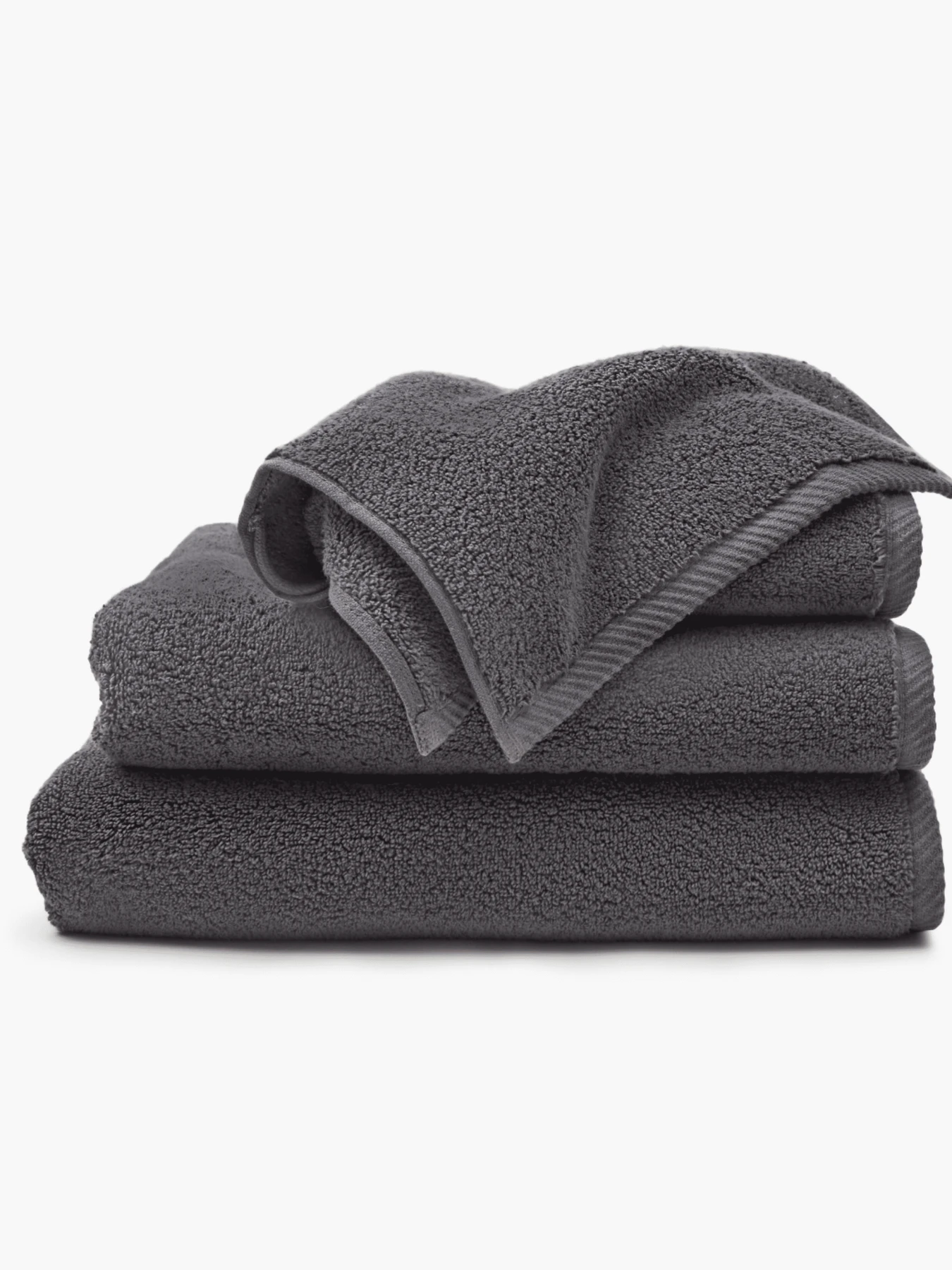 Полотенце из натурального хлопка "Теплые дюны" темно-серое MBM HOME модель BT-19 DARK GRAY Фото