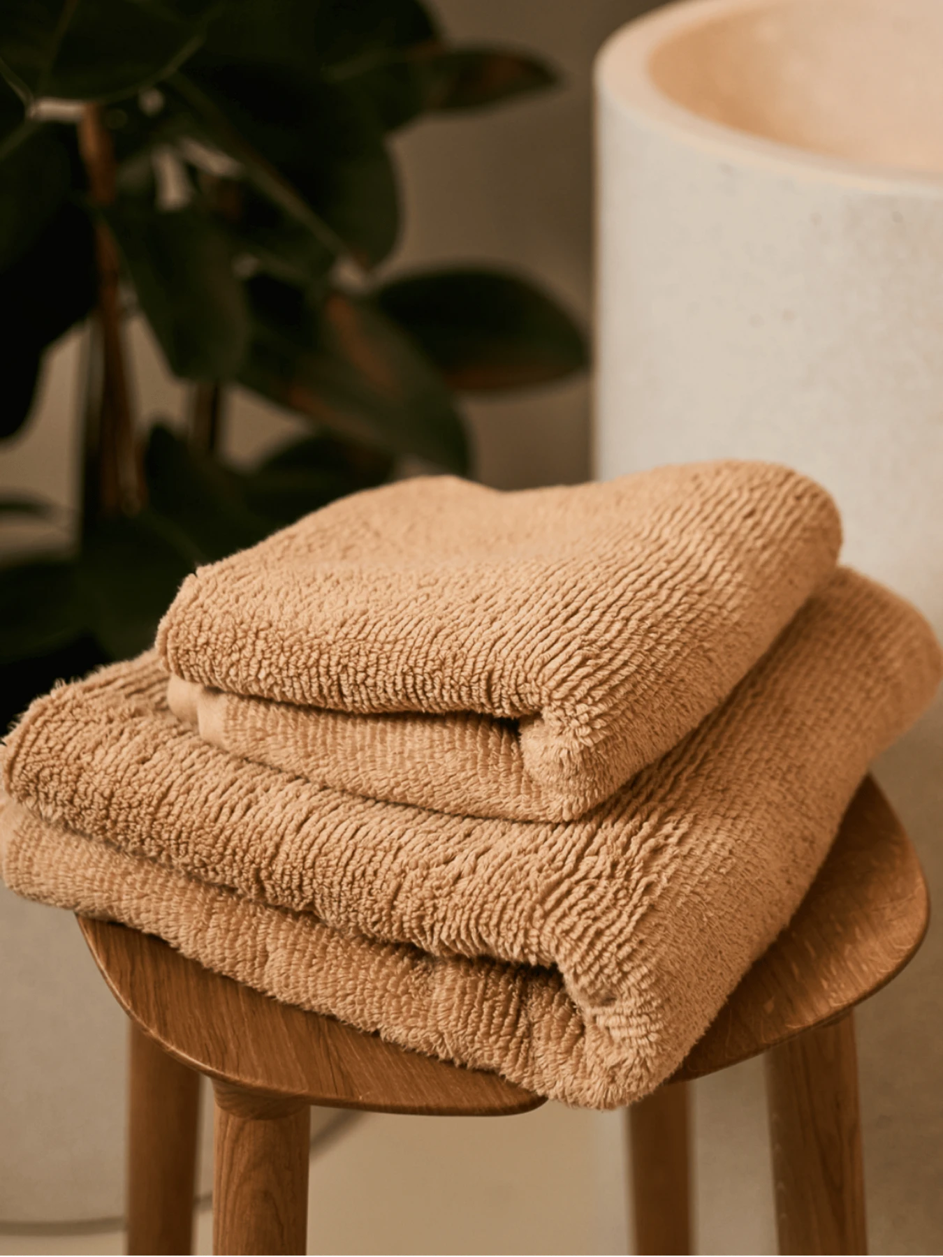 Полотенце из натурального хлопка "Шепот" бежевое MBM HOME модель BT-21 LIGHT BEIGE Фото