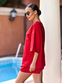 Костюмы ISSA Plus модель 15786_красный Фото