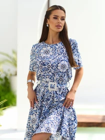 Платья ISSA Plus модель 15792_голубой Фото