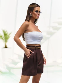 Шорты ISSA Plus модель 15811_темно_коричневый Фото