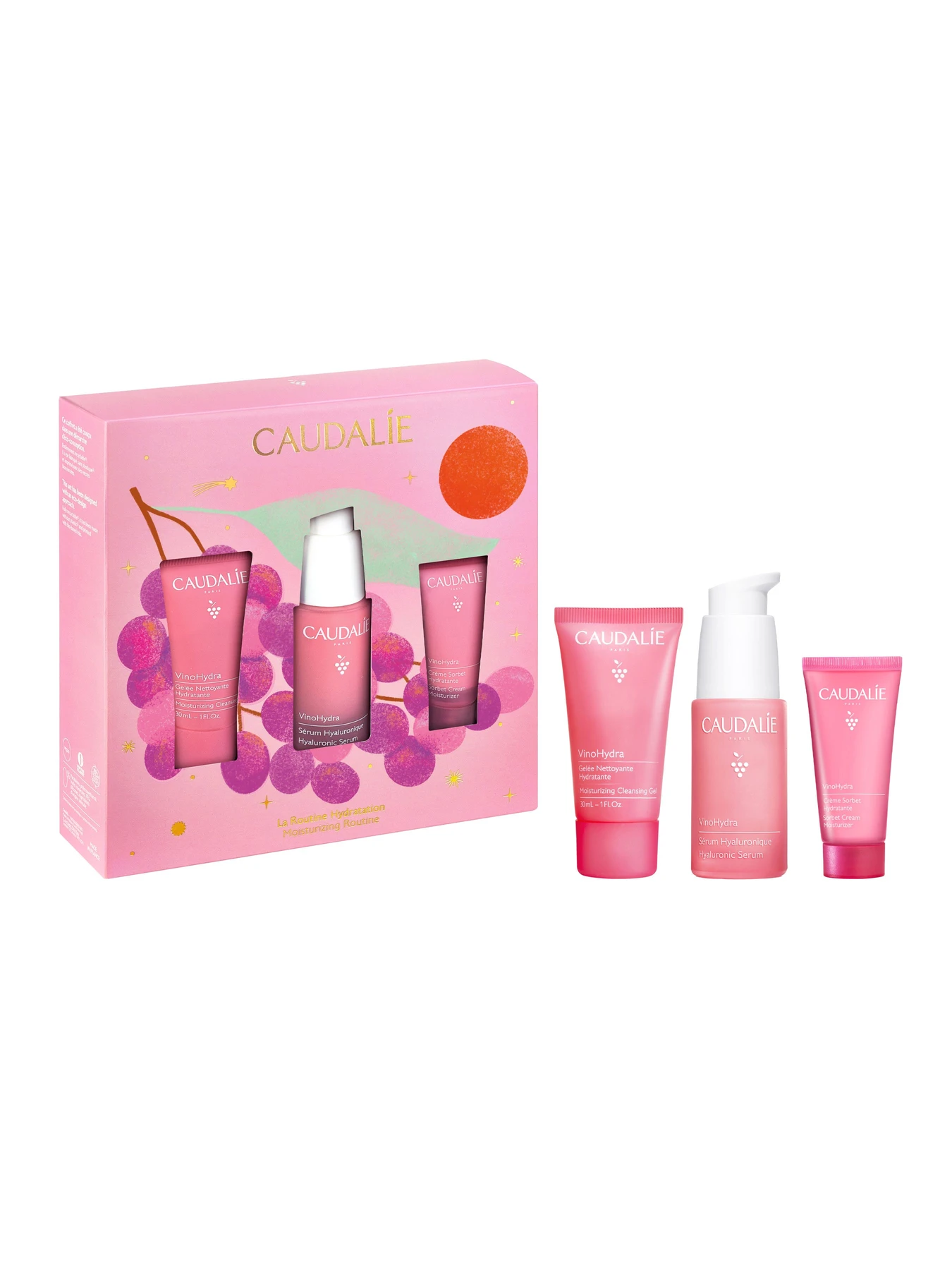 Набор Vinohydra Serum Set (Vinohydra Гиалуроновая сыворотка 30 мл, VinoHydra Увлажняющий гель для умывания 30 мл, Vinohydra Крем Сорбет 15 мл) CAUDALIE модель 599 Набор Vinohydra Serum Set (Vinohydra Гиалуроновая сыворотка 30 мл, VinoHydra Увлажняющий гель для умывания 30 мл, Vinohydra Крем Сорбет 15 мл) CAUDALIE модель 599 Фото